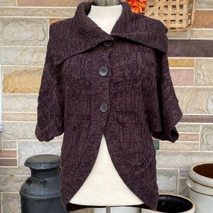 Ambiance Apparel  Short Sleeved Cardigan Sweater